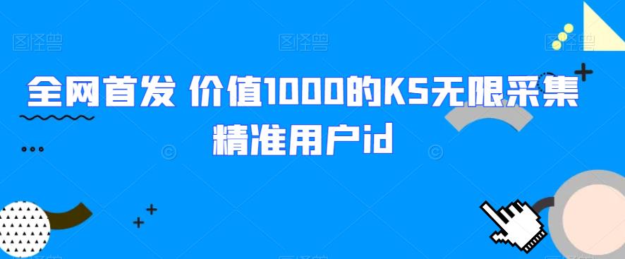 全网首发 价值1000的KS无限采集精准用户id网赚项目-副业赚钱-互联网创业-资源整合宝宝网赚
